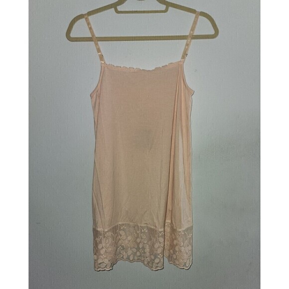 Matilda Jane Pink Tank Top Extender Size S Lace Mesh Hem NEW - Picture 1 of 4